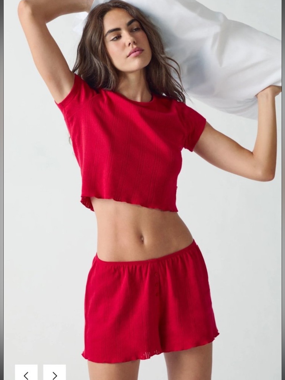 Adanola red pointelle set